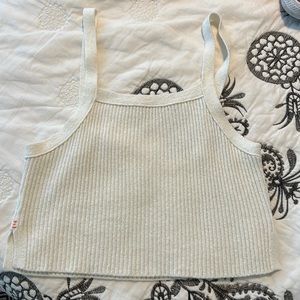 Knit cropped tank top